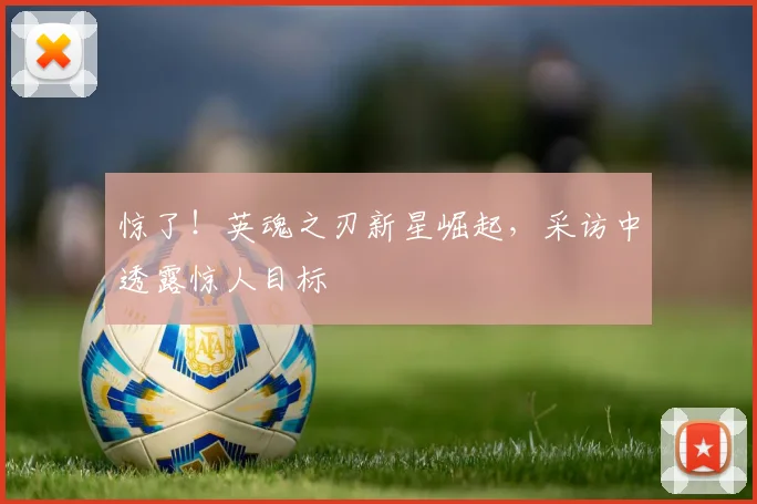 惊了!英魂之刃新星崛起,采访中透露惊人目标